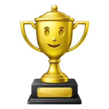   neon yellow icon of a trophy sticker