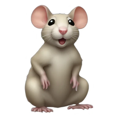 Jack Chirac rat apple sticker