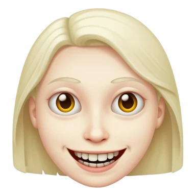 Weird creepy smile  sticker