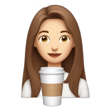 woman-with-pale-skin-and-brown-long-thin-straight-hair-wearing-a-white-woolly-shirt-drinking-coffee-from-a-light-pink-takeaway-cup-eyes-closed-b sticker