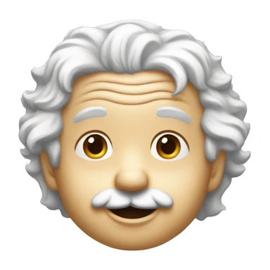 albert einstein happy silver baby face sticker