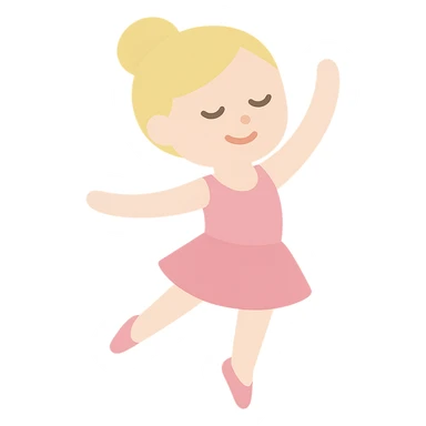 white baby girl dancer sticker