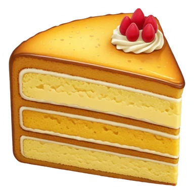 sweet simple slice of sponge cake sticker