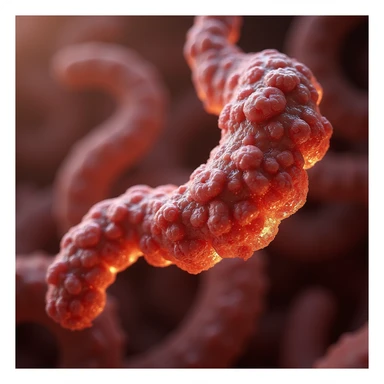 hyperrealistic inflamed intestinal bacteria with visible sugars, 4K, transparent background sticker