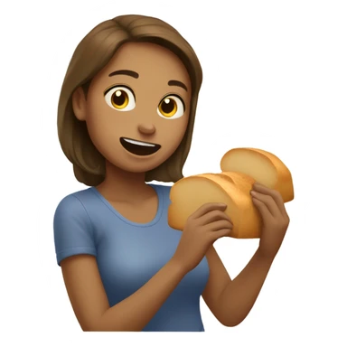 Melissa eating a loaf  sticker