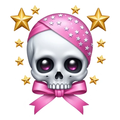 Make this 💀 with a 🎀 and some ✨ sticker