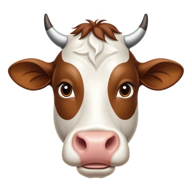 cinematic-noble-brown-and-white-cow-portrait-emoji,-poised-and-regal,-with-a-large,-sturdy-build-and-a-beautifully-patterned-hide-of-rich-brown-accented-by-crisp-white-patches,-deep-set-soulful-brown-eyes,-simplified-yet-sharp-and-sophisticated sticker