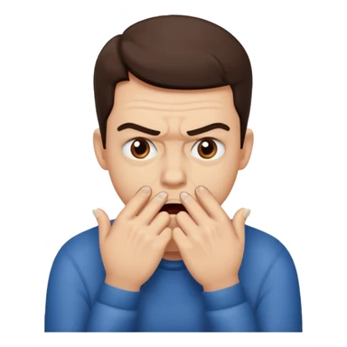 Biting nails. sticker