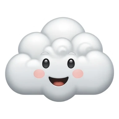 talking cloud icon with 3 dots inside sticker