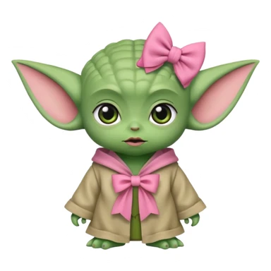 Mini yodas cuquis para niñas sticker