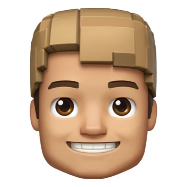 A mine craft palyes head for male sticker