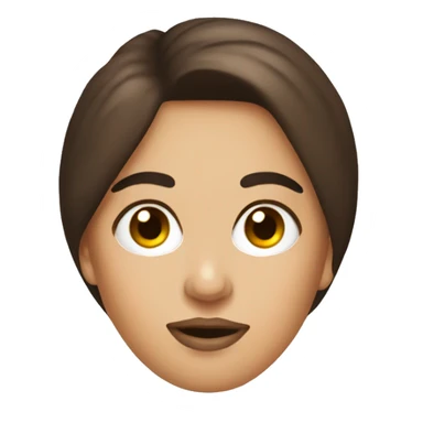 Brunette lady with big bushy eye brows slugs sticker