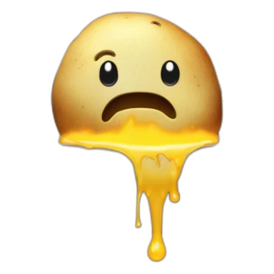 potato melting into a couch sticker