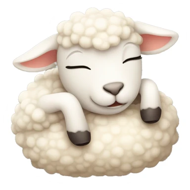 cute lamb sleeping  sticker