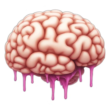 Melting brain ios sticker