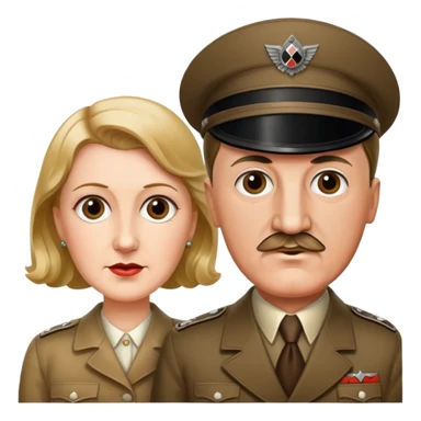 Hitler and his wife, Eva Braun sticker