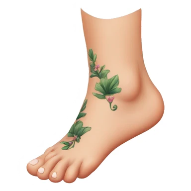 a foot with 7 tattoo sticker