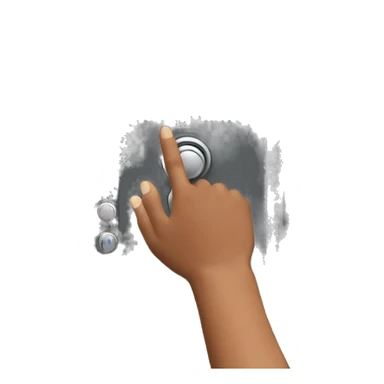 Person ringing doorbell sticker