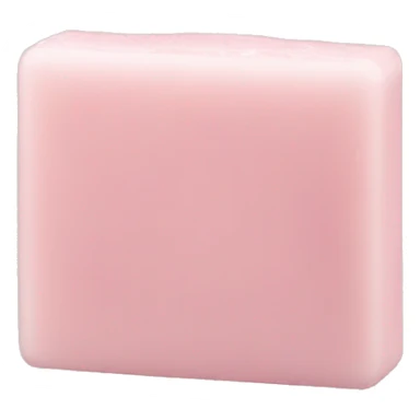 Light pink soap bar sitting on a soap holder sticker