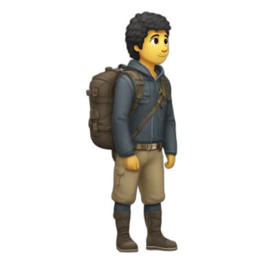 Peregrino con mochila sticker