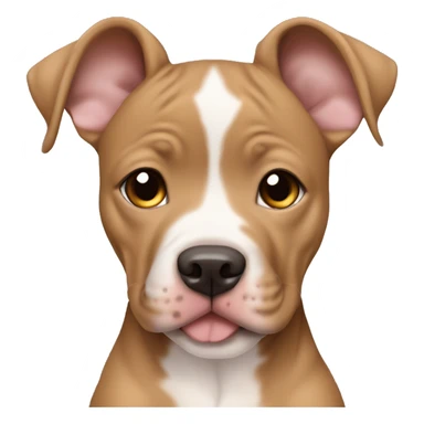 Cute light brown Pitbull puppy with grey eyes sticker