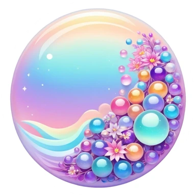 Epic divine legendary celestial flowery complex detailed iridescent gradients marbles aesthetic-scenery-Decorations sticker