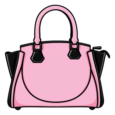pink and black gothic purse sticker