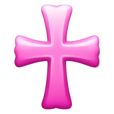 Pink cross sticker
