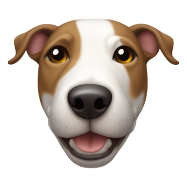 Bull terrier black head and brown brown round under the eyes sticker