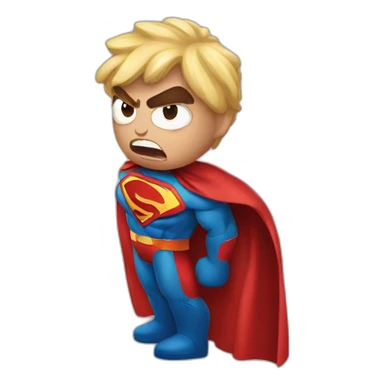 Superhero getting angry sticker