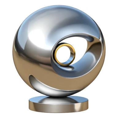 A modern abstract sculpture sticker