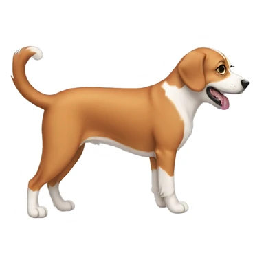 tail dog sticker