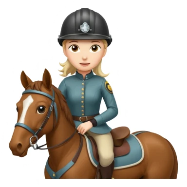women on horse sticker