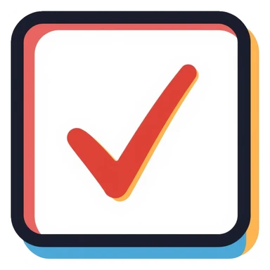 checkbox with check mark sticker