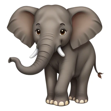 Elephant with painted toenails  sticker