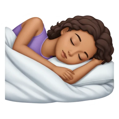 mixed race girl sleeping sticker