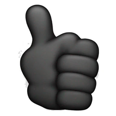 Black left hand thumbs up sticker