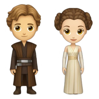 Anakin skywalker avec Padmée amidala sticker