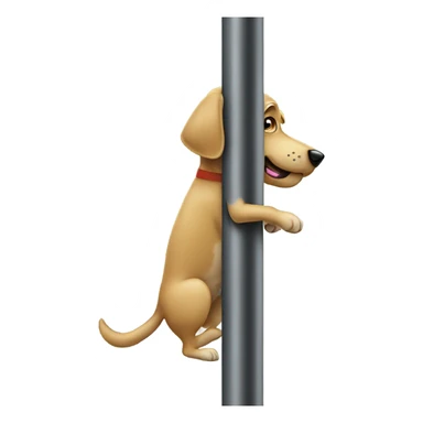 A dog pissing in a pole sticker