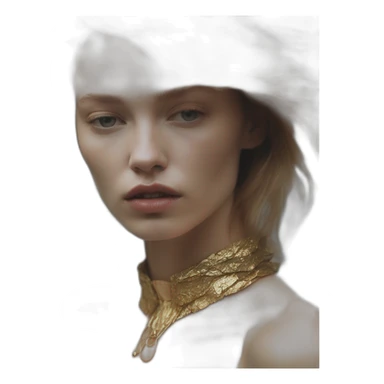 Beate Muska, david bellemere, Bare belly, Wings, Choker, Bathed in shadows, FOV 90 degrees, short lighting, L USM, Cold Colors, gilded technique, extremely hyper aesthetic, absurdres sticker