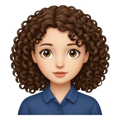 Emma brunette krøller sticker