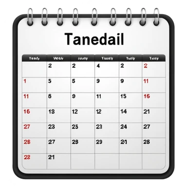 Weekly calendar sticker