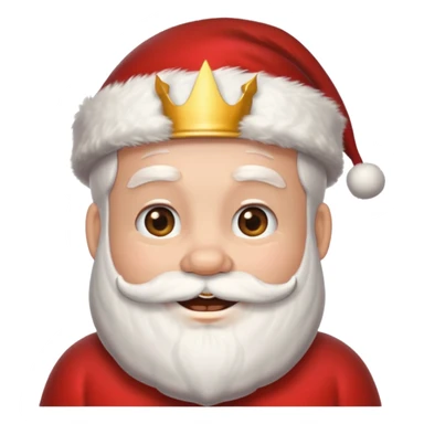 santa with crown sticker