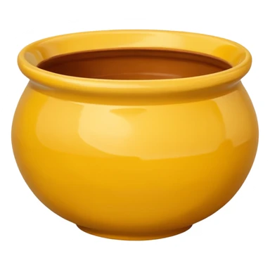 Clay Pottery Bowl yellow  sticker