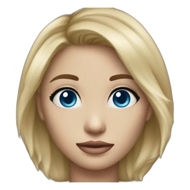 Fill blonde au yeux bleu avec un visage un peu rond sticker