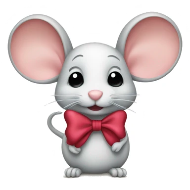 mouse with a bow sticker