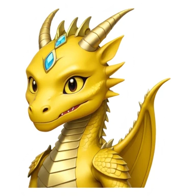 Anime Dragon Android Yellow They/Them sticker