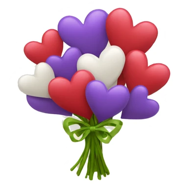 Bouquet of heart vinuos colors sticker