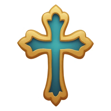 Orthodox cross and heart next to it sticker