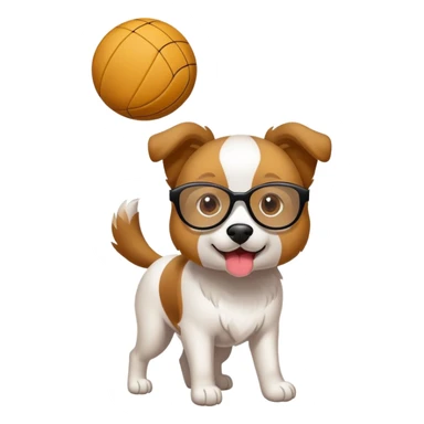 Un cane che gioca a pallavolo sticker